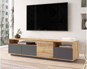 Dizajnový TV stolík Belisario II 180 cm antracitový