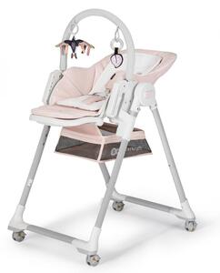 Kinderkraft KINDERKRAFT - Detská jedálenská stolička 2v1 LASTREE ružová/biela AG0134 + záruka 3 roky zadarmo