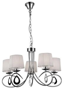 Biely závesný luster Arnika pre žiarovku 5x E14 – LED lustre a svietidlá > Kolekcie svietidiel > Kolekcia svietidiel ARNIKA
