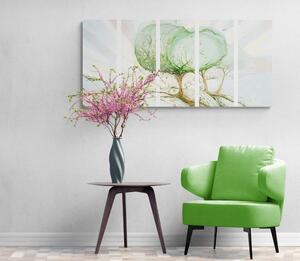 5-dielny obraz rozprávkové pastelové stromy