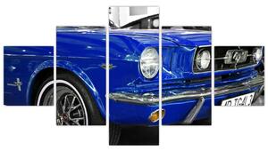 Modré auto - obraz (Obraz 125x70cm)