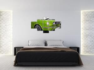 Zelené auto - obraz (Obraz 125x70cm)