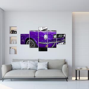 Fialové auto - obraz (Obraz 125x70cm)