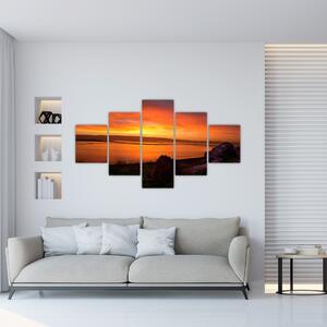 Západ slnka na mori - obraz (Obraz 125x70cm)