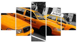 Žlté taxi - obraz (Obraz 125x70cm)