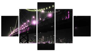 Nočný most - obraz (Obraz 125x70cm)