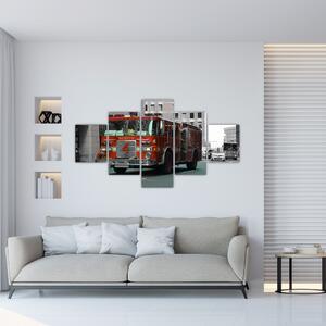 Hasičské auto - obraz (Obraz 125x70cm)