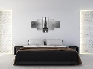Trabant u Eiffelovej veže - obraz na stenu (Obraz 125x70cm)