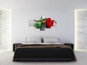 Ruža červená - obraz (Obraz 125x70cm)