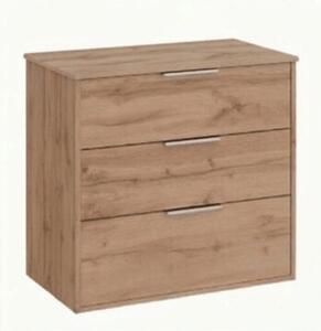 Kúpeľňová skrinka bez umývadla Roca Optica 58,5x75,7x45,5 cm dub OPTDESK603ZO