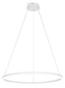 Dizajnové závesné svietidlo biele 80 cm vrátane LED 3-stupňovo stmievateľné - Anello