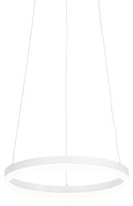 Dizajnové závesné svietidlo biele 40 cm vrátane LED 3-stupňovo stmievateľné - Anello