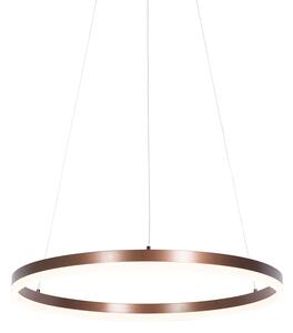 Dizajnové závesné svietidlo bronzové 60 cm vrátane LED 3-stupňovo stmievateľné - Anello
