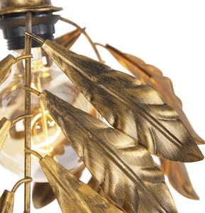 Vintage závesné svietidlo starožitné zlaté okrúhle 3 svetielka - Lipa