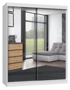 TP Living Šatníková skriňa s 2 zrkadlami IGA 160 cm biela