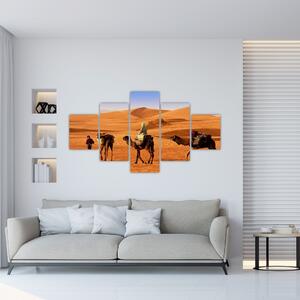 Ťavy v púšti - obraz (Obraz 125x70cm)