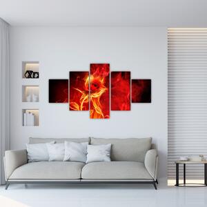 Oheň - abstraktný obraz (Obraz 125x70cm)
