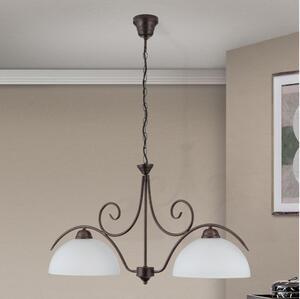 Orion - Závesný luster na reťazi RULA 2xE27/40W/230V biela/bronz