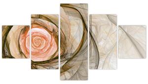 Abstraktný ruže - obraz (Obraz 125x70cm)