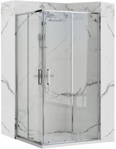 Rea Punto sprchovací kút 100x80 cm štvorcová chromová lesklé/priehľadné sklo REA-K1889