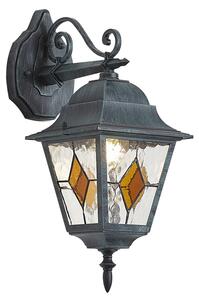 Vintage vonkajšia nástenná lampa čierna s antickou zelenou IP44 - Antigua Down
