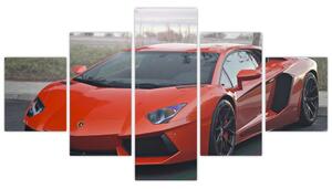 Obraz červeného Lamborghini (Obraz 125x70cm)