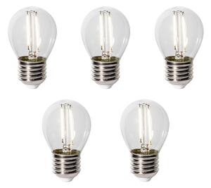 Sada 5 LED žiaroviek E27 P45 so súmrakovým senzorom 3W 250 lm 3000K