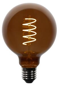 Sada 5 stmievateľných LED žiaroviek E27 G95 hnedá 4W 120 lm 1800K