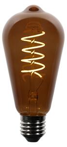 Sada 5 stmievateľných LED žiaroviek E27 ST64 hnedá 4W 100 lm 1800K