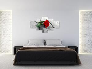 Moderný obraz - ruža (Obraz 125x70cm)