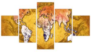Obraz mapy sveta (Obraz 125x70cm)