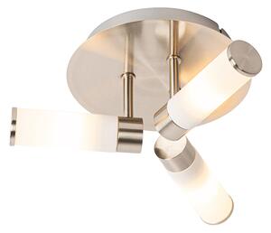 Moderné kúpeľňové stropné svietidlo oceľové 3 svietidlo IP44 - Vaňa