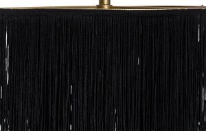 Orientálna stojaca lampa zlato čierneho odtieňa s okrajmi - Franxa