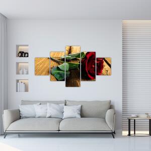 Ležiaci ruža - obraz (Obraz 125x70cm)