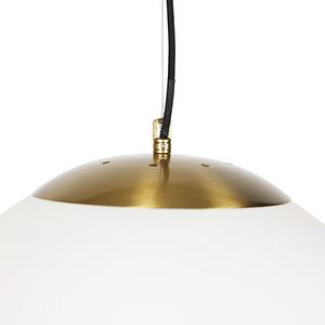 Škandinávska závesná lampa opálové sklo 40 cm - Ball 40
