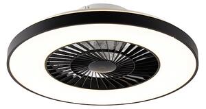 Stropný ventilátor čierny vrátane LED s hviezdicovým efektom stmievateľný - Climo
