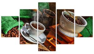 Obraz kávového zátišie (Obraz 125x70cm)