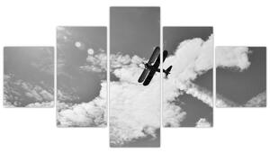 Obraz letiaceho lietadla (Obraz 125x70cm)