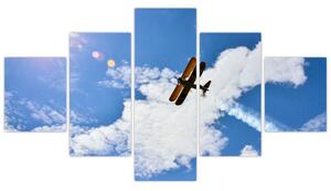 Obraz letiaceho lietadla (Obraz 125x70cm)