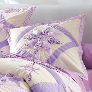 Prikrývka na posteľ patchwork s potlačou kvetín
