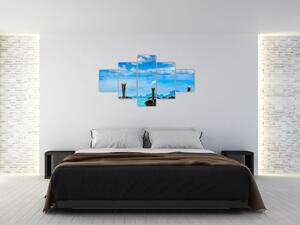 Loďky na mori, obraz (Obraz 125x70cm)
