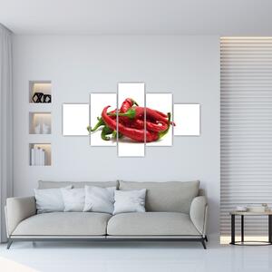 Chilli papričky, obrazy (Obraz 125x70cm)