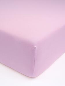 Jersey prostěradlo do postýlky s elastanem 70 × 140 cm – růžová