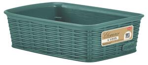 STEFANPLAST Košík Elegance S, 20 × 14 × 6 cm, zelenošedý