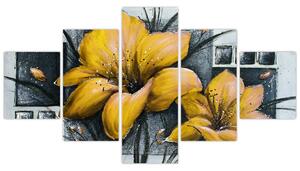 Obraz žlté kvety (Obraz 125x70cm)
