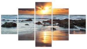 Západ slnka pri mori, obraz (Obraz 125x70cm)
