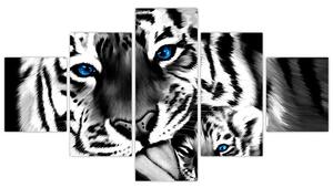 Tiger s mláďaťom, obraz (Obraz 125x70cm)