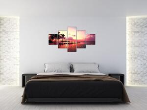 Západ slnka v exotike - obraz (Obraz 125x70cm)