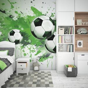 Tapety Futbalové lopty v zelenej, Fototapety Izba pre tínedžerov, Fototapety futbal, w04373v1 : Uwalls.sk