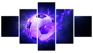 Horiace futbalová lopta - obraz (Obraz 125x70cm)